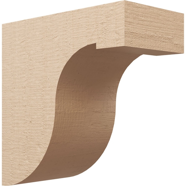 Ekena Millwork 12"W x 24"D x 24"H Classic Del Monte Rough Cedar Woodgrain TimberThane Corbel, Primed Tan CORUR12X24X24DELRCPR - main